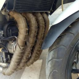 Motorcycle Muffler Thermal Tape Exhaust Band Heat Wrap Fiberglass Heat Shield Insulation With Stainless Ties 5CM*5M Termotape