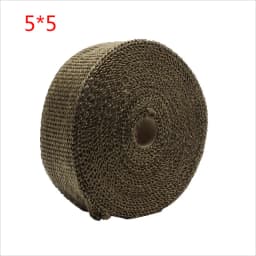 Motorcycle Muffler Thermal Tape Exhaust Band Heat Wrap Fiberglass Heat Shield Insulation With Stainless Ties 5CM*5M Termotape