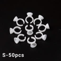 50/100pcs Glue Rings For Eyelash Extension Nail Art Glue Holders Eyelash Pallet Cups For Tattoo Pigment Makeup Tools