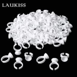 50/100pcs Glue Rings For Eyelash Extension Nail Art Glue Holders Eyelash Pallet Cups For Tattoo Pigment Makeup Tools