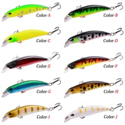 10pcs Laser Slow Minnow Fishing Lure Set 4g 7cm Wobblers Crankbaits Isca Artificial Hard Bait Carp Fishing Lures Kit Pesca