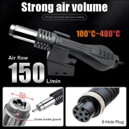JCD 750W Heat Gun Digital Display Micro Rework Soldering Station Hot Air Gun For Welding Repair Tool Hair Dryer 8858