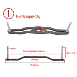 EKFAN 105MM 120MM 130MM 140MM 8*5MM Holes Carbon Fiber Fishing Left Right Handle For Dawa Bait Casting Reel Handles DIY Parts
