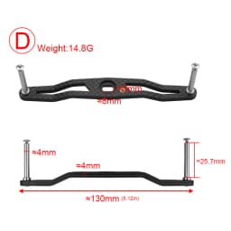 EKFAN 105MM 120MM 130MM 140MM 8*5MM Holes Carbon Fiber Fishing Left Right Handle For Dawa Bait Casting Reel Handles DIY Parts