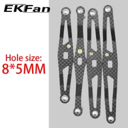 EKFAN 105MM 120MM 130MM 140MM 8*5MM Holes Carbon Fiber Fishing Left Right Handle For Dawa Bait Casting Reel Handles DIY Parts