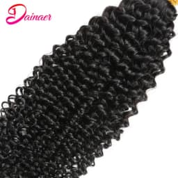 Mongolian Hair Afro Kinky Curly Hair Extension Human Hair Bundles With 4X4 Closure Natural Color Remy Curly Bundles With Closure