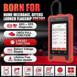 LAUNCH X431 Creader Elite CRE202 OBD2 Diagnostic Tools 2 Systems ABS SRS Diagnoses 2 Resets EOBD Scanner Lifetime Free Update