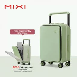 Mixi 2026 New Design Wide Handle Suitcase Men Carry-On Luggage Women Travel Trolley Case 20 Inch Cabin PC Aluminum Frame M9275