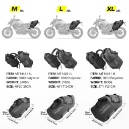 Rhinowalk Motorcycle Bag 100%Waterproof 18L/28L/48L Large Capacity 2 Pcs Universal Fit Motorcycle Pannier Bag Saddle Side Bags