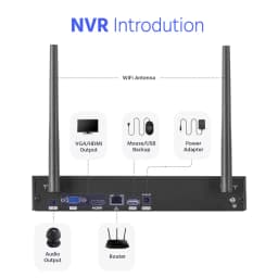 Annke 10CH 5MP CCTV System 264+ HD Wireless NVR Kit Outdor IR Night Vision IP Wifi Camera Security System CCTV Kit Two-way Audio