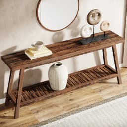 Tribesigns Farmhouse Console Entryway Table: 70.9 Inches All Wood Console Table for Entrance, Narrow Long Behind Sofa Table