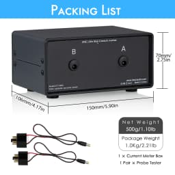 Nobsound 8-Pin Dual Bias Current Probes Tester+Dual Large Ampere Meter for EL34,KT88,6L6,6V6,5881,6550,KT66,KT100,KT120 Tubes