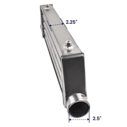 Universal Intercooler 27''x7''x2.5" Tube & Fin for Audi Jetta Inlet 2.5" / 64mm