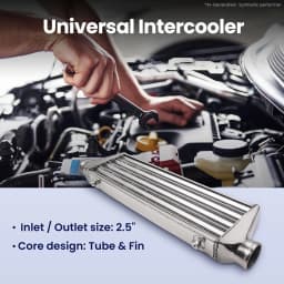 Universal Intercooler 27''x7''x2.5" Tube & Fin for Audi Jetta Inlet 2.5" / 64mm
