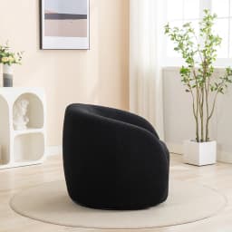 SEYNAR Modern Velvet 360 Degree Swivel Accent Armchair Set of 2,Upholstered Round Barrel Side Chair for Living Room