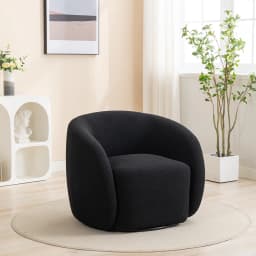 SEYNAR Modern Velvet 360 Degree Swivel Accent Armchair Set of 2,Upholstered Round Barrel Side Chair for Living Room