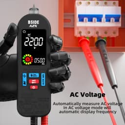 BSIDE Smart Digital Multimeter, ACDC Voltage 620V Multifunction Voltmeter, Current Capacitance Ohm Connected Hz NCV Diode Tester