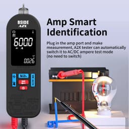 BSIDE Smart Digital Multimeter, ACDC Voltage 620V Multifunction Voltmeter, Current Capacitance Ohm Connected Hz NCV Diode Tester
