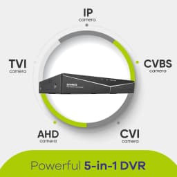 SANNCE 8CH 5MP-N Super HD CCTV DVR H.264+ Surveillance Digital Video Recorder for 2mp/3mp/5MP Anolog Camera