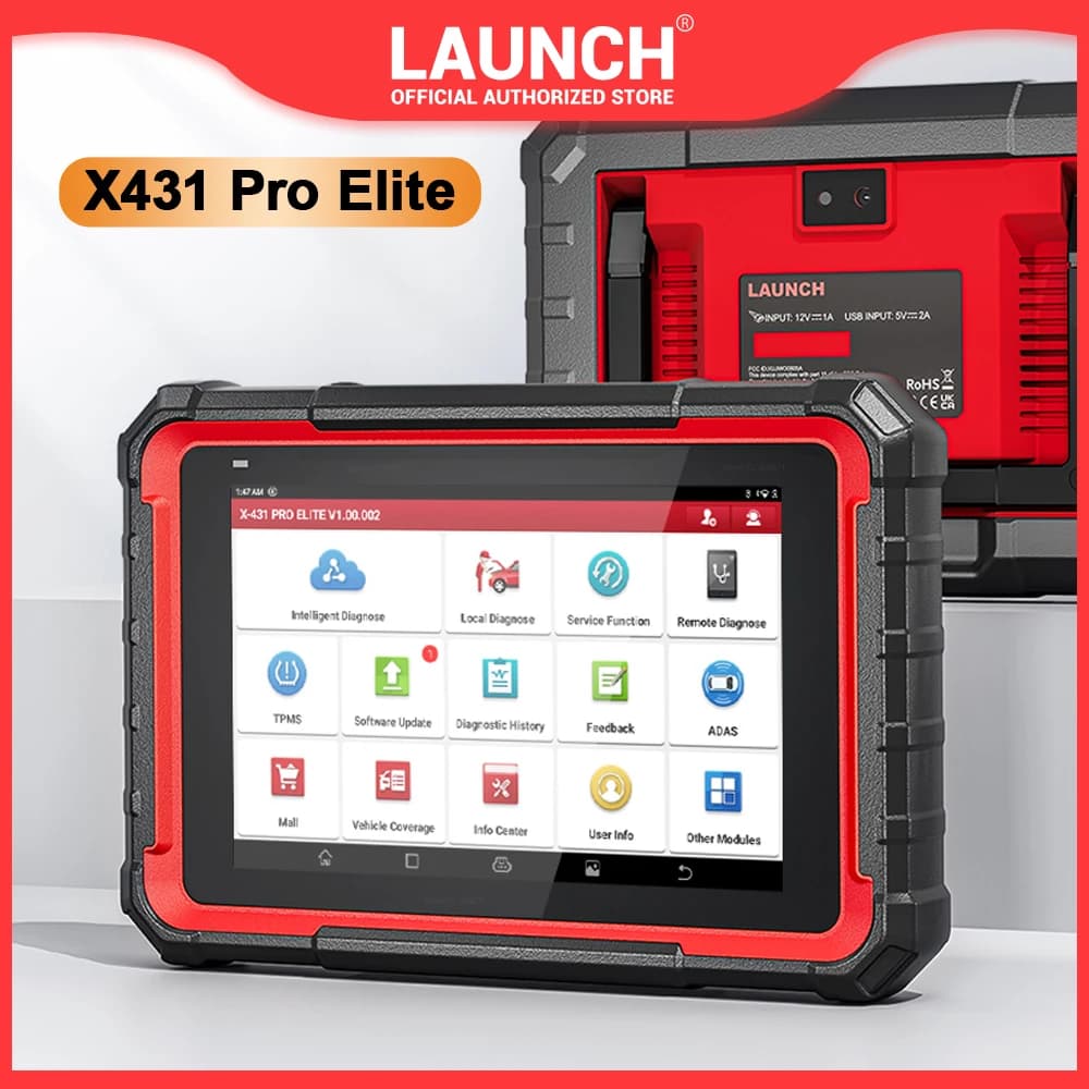 LAUNCH X431 PRO Elite OBD2 Scanner Scan Tool with CANFD DOIP Automotive Diagnostic Tool ECU Coding Full System,37+ Resets,FCA