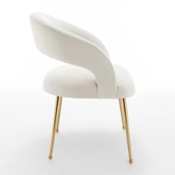 SEYNAR Mid Century Modern Velvet Upolstered Open-Back Dining Chair Set of 2