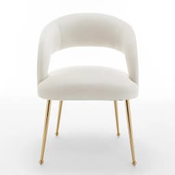 SEYNAR Mid Century Modern Velvet Upolstered Open-Back Dining Chair Set of 2