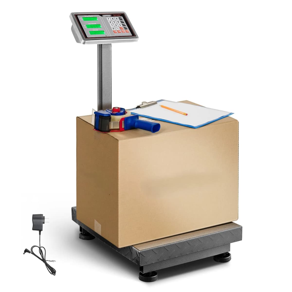 SucceBuy Computing Digital Platform Scale 660 lbs Load with LB/KG Tare Price Calculator Stainless Steel High-Definition Display