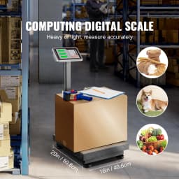 SucceBuy Computing Digital Platform Scale 660 lbs Load with LB/KG Tare Price Calculator Stainless Steel High-Definition Display