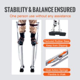 VEVOR 24"-40" Drywall Stilts Professional Aluminum lastering Stilt Ladder Adjustable Plastering Stilts Paint Tool Stage Props