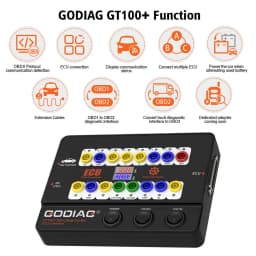 Godiag GT100 and GT100 Pro OBDII Breakout Box ECU Bench Connector Adds Electronic Current Display and CANBUS Protocol
