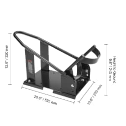 SucceBuy Motorcycle Wheel Chock Upright 1800lbs Heavy-duty Steel Motorcycle Front Wheel Stand with Adjustable Hole For Motorbike