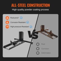 SucceBuy Motorcycle Wheel Chock Upright 1800lbs Heavy-duty Steel Motorcycle Front Wheel Stand with Adjustable Hole For Motorbike