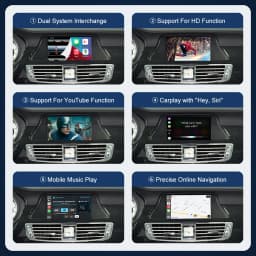 Road Top Wireless CarPlay Android Auto for Mercedes Benz CLS W218 NTG4.5/NTG4.7 2011-2015, with Mirror Link AirPlay Car Play