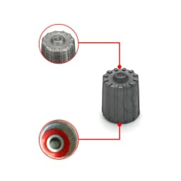 10pcs Gray Creative Car Tuning Tire Valve Stem Caps TPMS Tire Cap with Gasket Universal Nylon Exterior Parts Car Accessories