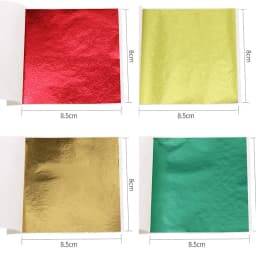 100pcs/10colors sheet Pink Gold Leaf Imitation Sliver Foil Papers DIY Art Crafts Design packaging material Food decoration