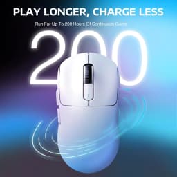 ATTACK SHARK X3 Wireless Gaming Mouse,49g Ergonomic PC Mouse,Triple Modes PAW3395 26K DPI Optical Sensor,Programmable Buttons