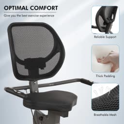 Recumbent Exercise Bike for Home Stationary Bike Sturdy Quiet 8 Levels Recumbent Bikes Large Comfortable Seat Heart Rate Handle