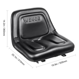SucceBuy Universal Forklift Seat Fold Down Tractor Seat with Adjustable Angle Back and Micro Switch Comfortable Forklift Seat