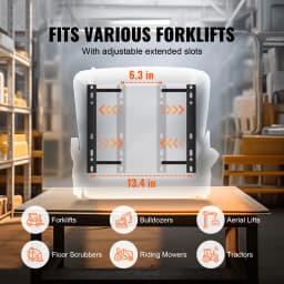 SucceBuy Universal Forklift Seat Fold Down Tractor Seat with Adjustable Angle Back and Micro Switch Comfortable Forklift Seat