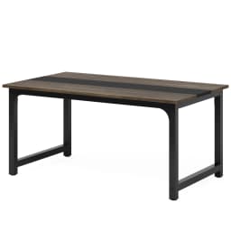 Tribesigns 63"x31.5" Dining Table, Industrial Kitchen Table for 6-8 Person, Rectangular Dinner Table for Dining Room Kitchen