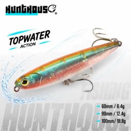 Hunthouse GHOST SNAKE Topwater Pencil Fishing Lure 60/90/100mm 6.4/12.4/18.8g Surface Floating Bait Lure For Seabass LW536