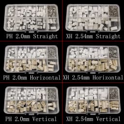1Box PH2.0 / XH2.54 2/3/4/5 Pin Terminals Kit Male Female Plug Housing Header JST Wire Connector PH 2.0mm XH 2.54mm Pitch