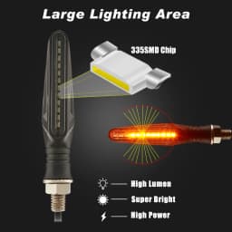 LED Motorcycle Turn Signals E11 Approved Motorcycle Flasher Light Built Relay 335SMD Motorcycle Turn Signal Indicator Waterproof