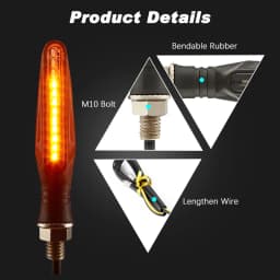 LED Motorcycle Turn Signals E11 Approved Motorcycle Flasher Light Built Relay 335SMD Motorcycle Turn Signal Indicator Waterproof