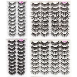 Eyelashes 5/10/16 Pairs 3D Faux Mink Lashes Natural False Eyelashes Reusable Dramatic Volume Lashes Makeup Eyelash Extension