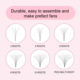 CoMango Easy Fan Lashes Extension DIY 2d/3d/4d/10d Faux Mink Blooming Eye Lash Extensions 0.03/0.05/0.07 Makeup Lashes