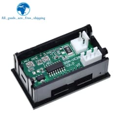 TZT DC 0-100V 10A Digital Voltmeter Ammeter Dual Display Voltage Detector Current Meter Panel Amp Volt Gauge 0.28" Red Blue LED