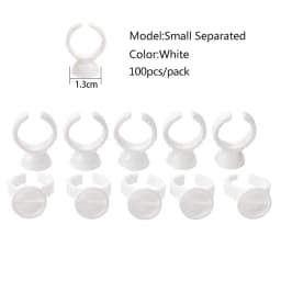 100Pcs Disposable False Lashes Glue Ring Cup Adhesive Pallet for Eyelash Extension Holder Container Tattoo Pigment Makeup Tools