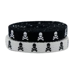Weiou Laces 8MM Silk Screen Printed String Casual Shoe Lacet Trendy Skeleton Cartoon Skull High Rank Canvas Printing Cordones