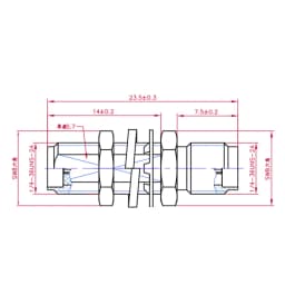 2PCS SMA Socket Connector SMA Female to SMA Female Bulkhead Connector SMA Panel Chassis Mount Connector Adapter Antenna